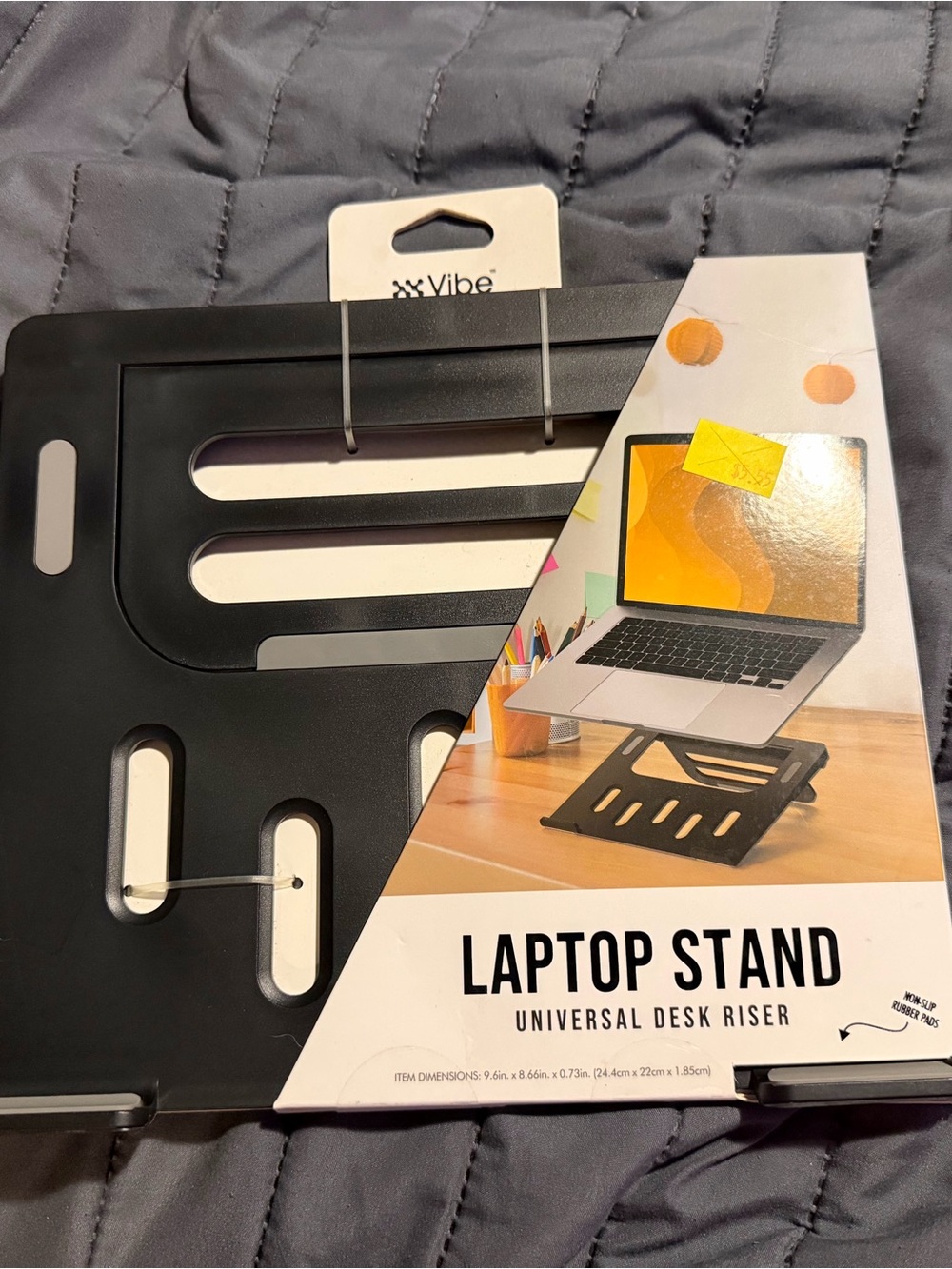 Vibe Black Adjustable Laptop Stand